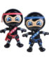 2 Inflatable 60cm Ninjas – Red/Blue
