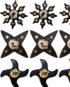 Eight Assorted Rubber Ninja Stars