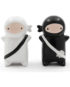 Ninja Kids Salt & Pepper Shaker Set – Black and White